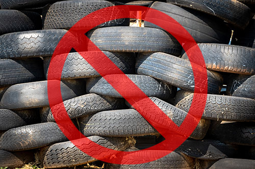Don't store tires outdoors.
